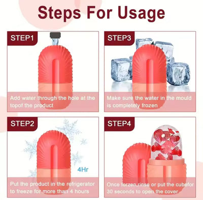 Pack of 3 Silicone Face Ice Roller Face Application Ice Tray Summer.